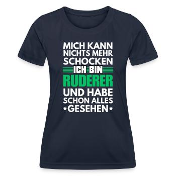 Nicht schockbarer Ruderer - Frauen Funktions-T-Shirt - Navy - Vorne - AI Model Female 172 light (172cm)