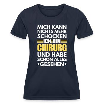 Nicht schockbarer Chirurg - Frauen Funktions-T-Shirt - Navy - Vorne - AI Model Female 172 light (172cm)
