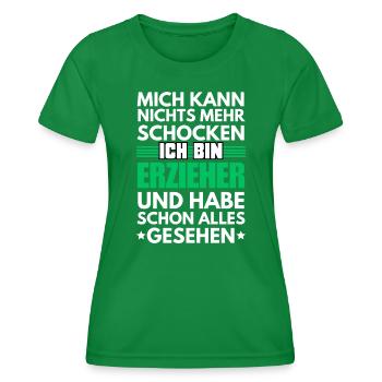 Éducateur non choquant - T-shirt sport Femme - vert - Devant - AI Model Female 172 dark (172cm)