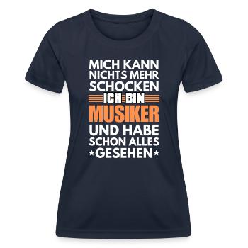 Non-shockable musician - Women's Functional T-Shirt - navy - Front - AI Model Female 172 light (172cm)