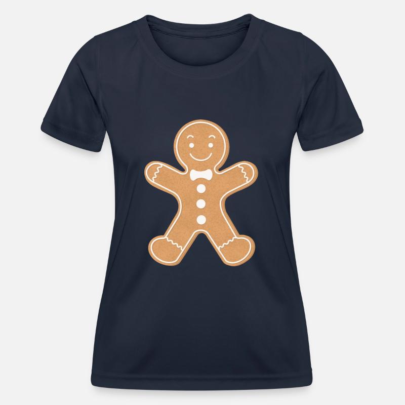 gingerbread man - Women's Functional T-Shirt - navy