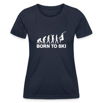 Evolution Ski - Frauen Funktions-T-Shirt - Navy - Vorne - AI Model Female 172 light (172cm)