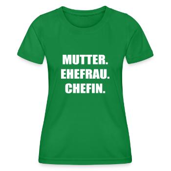 Mutter - Frauen Funktions-T-Shirt - Kelly Green - Vorne - AI Model Female 172 dark (172cm)