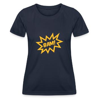 BAM! - Frauen Funktions-T-Shirt - Navy - Vorne - AI Model Female 172 light (172cm)