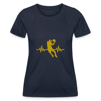 Haertbeat Basketball - USA - Team Sports - Hoops - Women's Functional T-Shirt - navy - Front - AI Model Female 172 light (172cm)