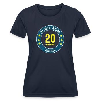 Trainer Jubiläum 20 Jahre 20 jähriges Jubi - Frauen Funktions-T-Shirt - Navy - Vorne - AI Model Female 172 light (172cm)
