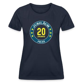 Polier Jubiläum 20 Jahre 20 jähriges Jubi Arbeit - Frauen Funktions-T-Shirt - Navy - Vorne - AI Model Female 172 light (172cm)