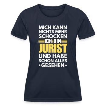 Nicht schockbarer Jurist - Frauen Funktions-T-Shirt - Navy - Vorne - AI Model Female 172 light (172cm)