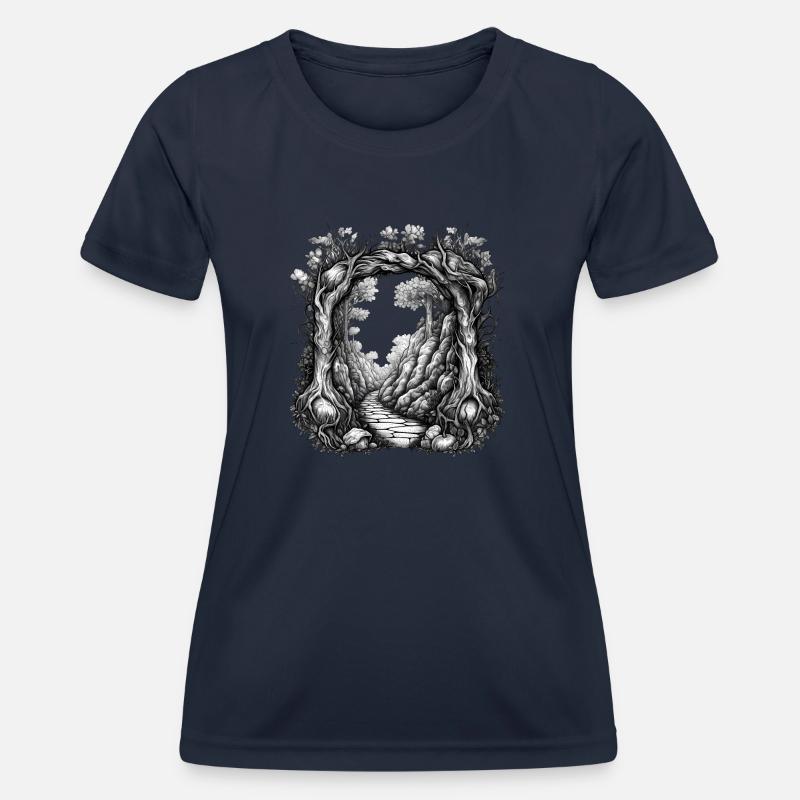 Old Path - Women's Functional T-Shirt - navy