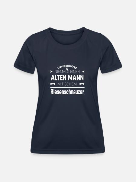 Riesenschnauzer Geschenk - Frauen Funktions-T-Shirt - Navy