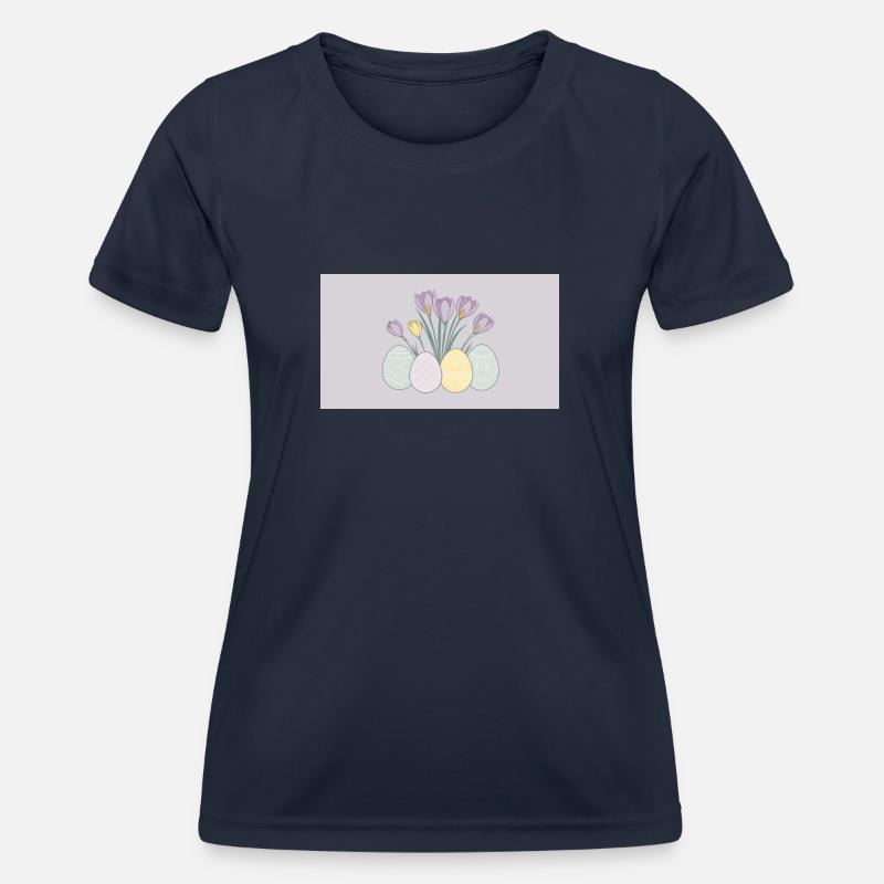 Easter Crocuses - Women's Functional T-Shirt - navy