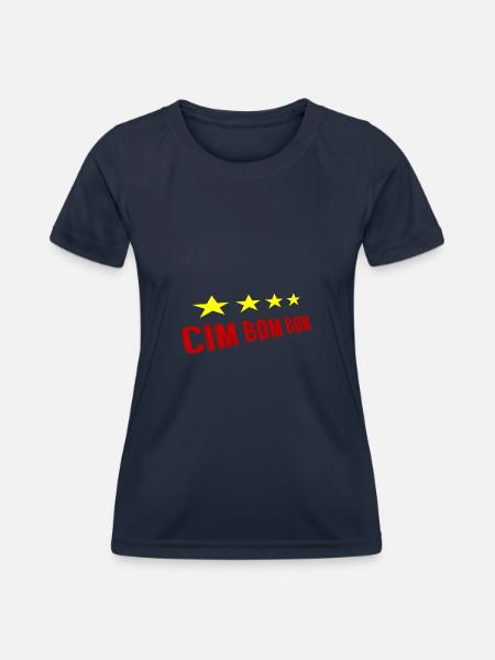 Cim Bom Bom Logo - Frauen Funktions-T-Shirt - Navy