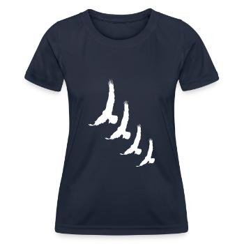 Oiseaux Oiseaux Oiseaux Oiseaux Oiseau - T-shirt sport Femme - bleu marine - Devant - AI Model Female 172 light (172cm)