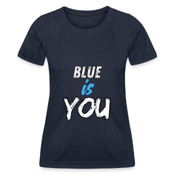 BLAU BIST DU - Frauen Funktions-T-Shirt - Navy - Vorne - AI Model Female 172 light (172cm)