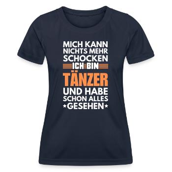 Danseur non choquable - T-shirt sport Femme - bleu marine - Devant - AI Model Female 172 light (172cm)