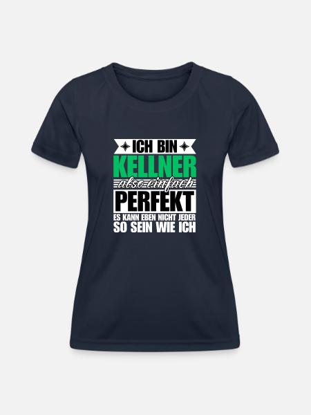 Perfekter Kellner - Frauen Funktions-T-Shirt - Navy