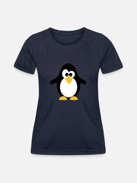 Pinguin - Frauen Funktions-T-Shirt - Navy