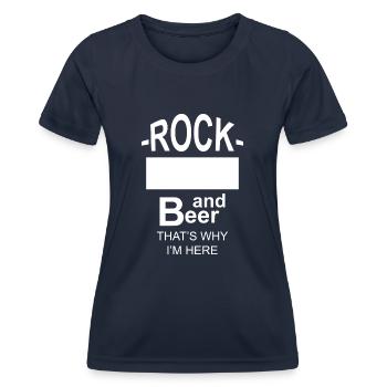 Beer Wine Whiskey Schnapps Alcohol - Women's Functional T-Shirt - navy - Front - AI Model Female 172 light (172cm)