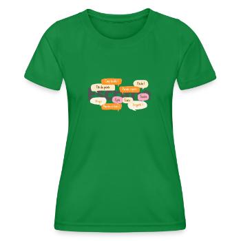 En garde ! Vocabulaire de l'Escrime et de l'épée - T-shirt sport Femme - vert - Devant - AI Model Female 172 dark (172cm)
