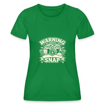 Warnung - Jeden Moment könnte ich ausrasten - Frauen Funktions-T-Shirt - Kelly Green - Vorne - AI Model Female 172 dark (172cm)