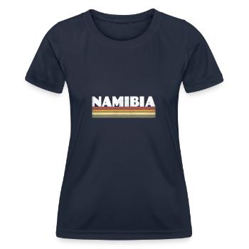 Namibie Vintage - T-shirt sport Femme - bleu marine - Devant - AI Model Female 172 light (172cm)