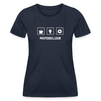 Superkollegin Beste Kollegin Lieblingskollegin - Frauen Funktions-T-Shirt - Navy - Vorne - AI Model Female 172 light (172cm)
