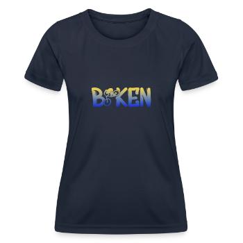 biken - Frauen Funktions-T-Shirt - Navy - Vorne - AI Model Female 172 light (172cm)