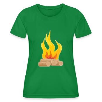 Feu - T-shirt sport Femme - vert - Devant - AI Model Female 172 dark (172cm)