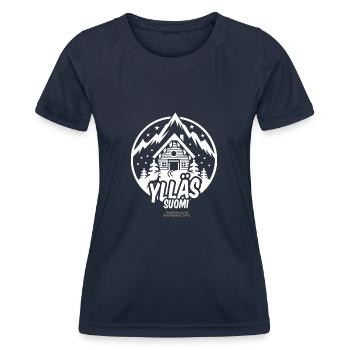 Ylläs Suomi Ski Resort - Frauen Funktions-T-Shirt - Navy - Vorne - AI Model Female 172 light (172cm)
