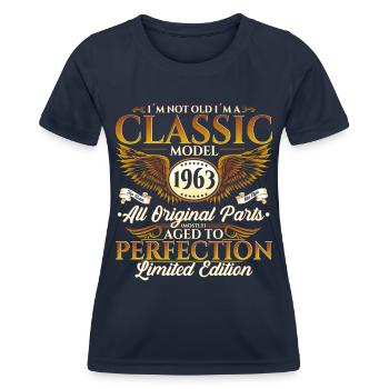 Born in 1963 Classic Birthday Gift Men - Women's Functional T-Shirt - navy - Front - AI Model Female 172 light (172cm)