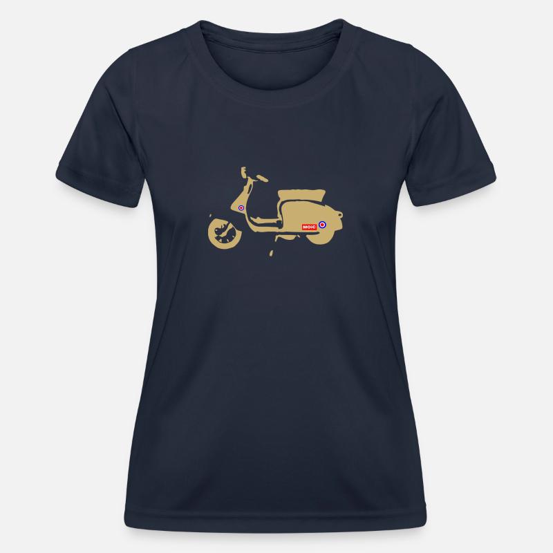 Retro Scooter - Women's Functional T-Shirt - navy