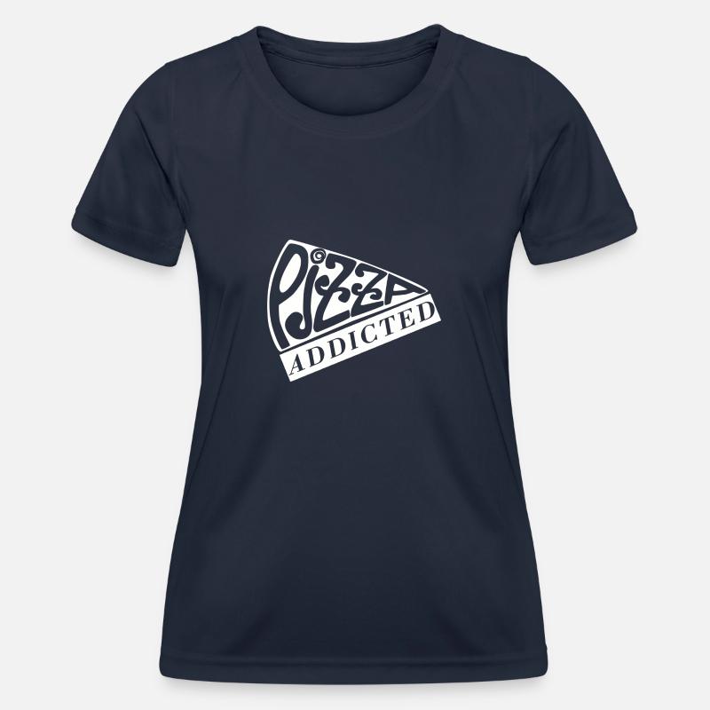 Pizza addicted - Women's Functional T-Shirt - navy