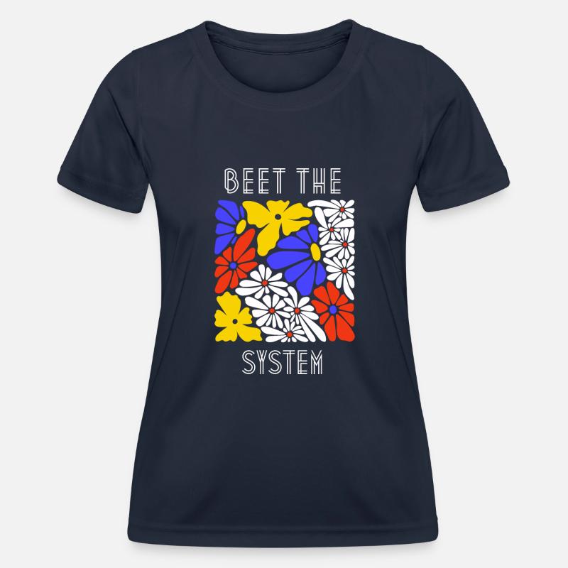 Beet the system - Women's Functional T-Shirt - navy
