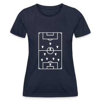 Fußball Fan Aufstellung Taktik Trainer Geschenk - Frauen Funktions-T-Shirt - Navy - Vorne - AI Model Female 172 light (172cm)