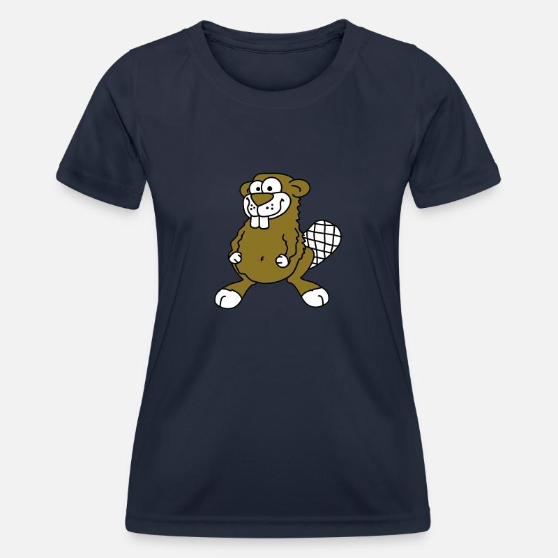 beaver - Women's Functional T-Shirt - navy