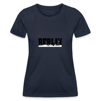 Berlin - T-shirt sport Femme - bleu marine - Devant - AI Model Female 172 light (172cm)