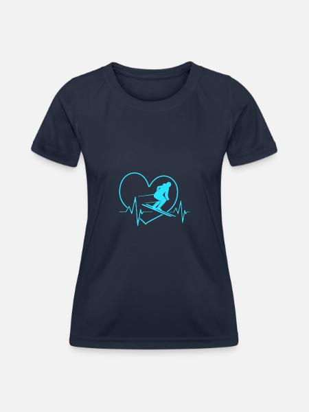 Ski Skiurlaub - Frauen Funktions-T-Shirt - Navy