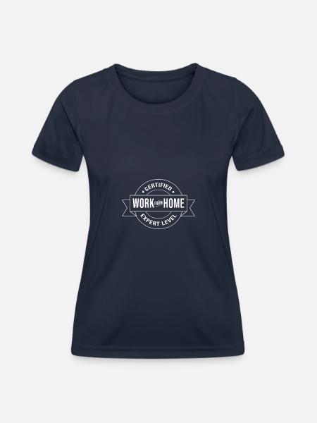 Remote Homeoffice - Frauen Funktions-T-Shirt - Navy