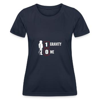 Gebrochenes Bein - Frauen Funktions-T-Shirt - Navy - Vorne - AI Model Female 172 light (172cm)