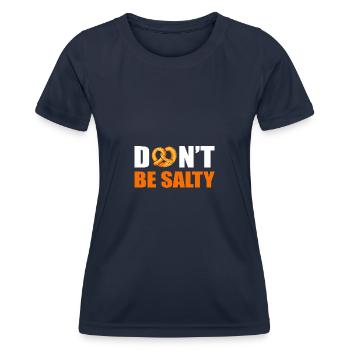 Brezel - Frauen Funktions-T-Shirt - Navy - Vorne - AI Model Female 172 light (172cm)