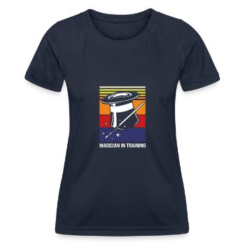 Sorcier - T-shirt sport Femme - bleu marine - Devant - AI Model Female 172 light (172cm)