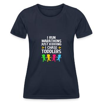 Kindergarten Erziehung Erzieher Erzieherin - Frauen Funktions-T-Shirt - Navy - Vorne - AI Model Female 172 light (172cm)