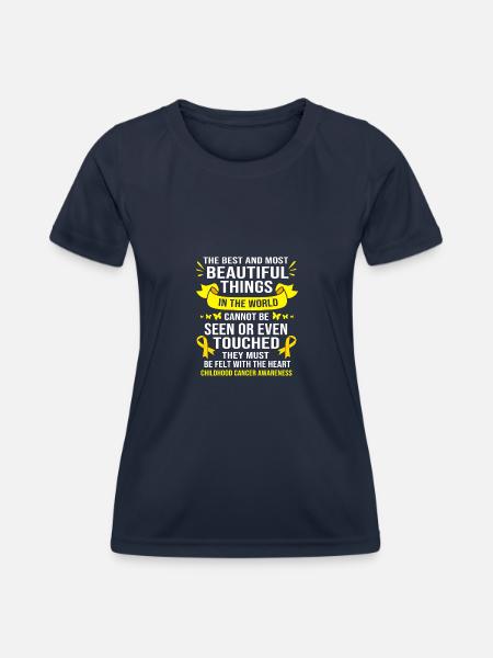 Krebs Kind Krebs-Überlebender - Frauen Funktions-T-Shirt - Navy