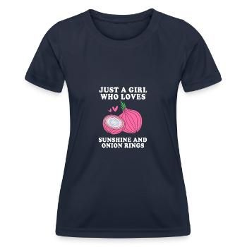 Zwiebel - Frauen Funktions-T-Shirt - Navy - Vorne - AI Model Female 172 light (172cm)
