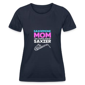 Saxophoniste saxophoniste - T-shirt sport Femme - bleu marine - Devant - AI Model Female 172 light (172cm)