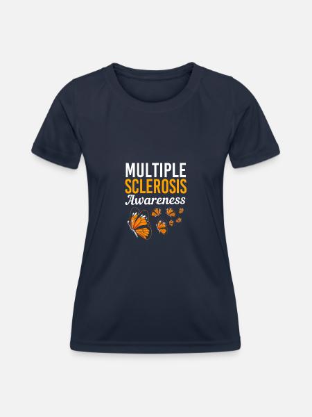 Multiple Sklerose MS - Frauen Funktions-T-Shirt - Navy