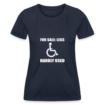Rollstuhl - Frauen Funktions-T-Shirt - Navy - Vorne - AI Model Female 172 light (172cm)