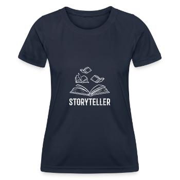 Auteur - T-shirt sport Femme - bleu marine - Devant - AI Model Female 172 light (172cm)