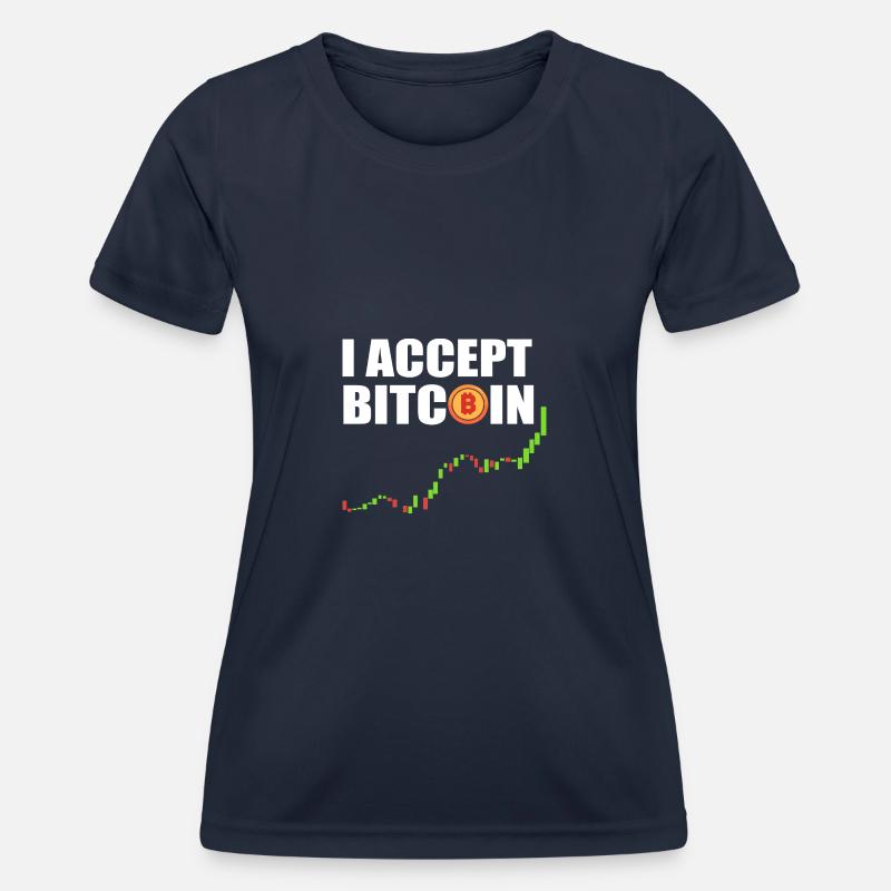 Bitcoin - Women's Functional T-Shirt - navy