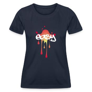 easy - Frauen Funktions-T-Shirt - Navy - Vorne - AI Model Female 172 light (172cm)